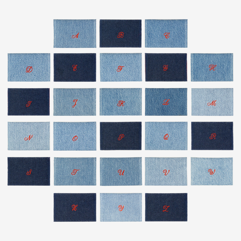 Raw Denim Monogram Cardholder
