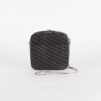 Black & White Denim Camera Bag