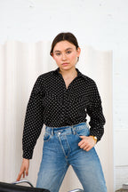 Black & White Polkadot Claire Shirt