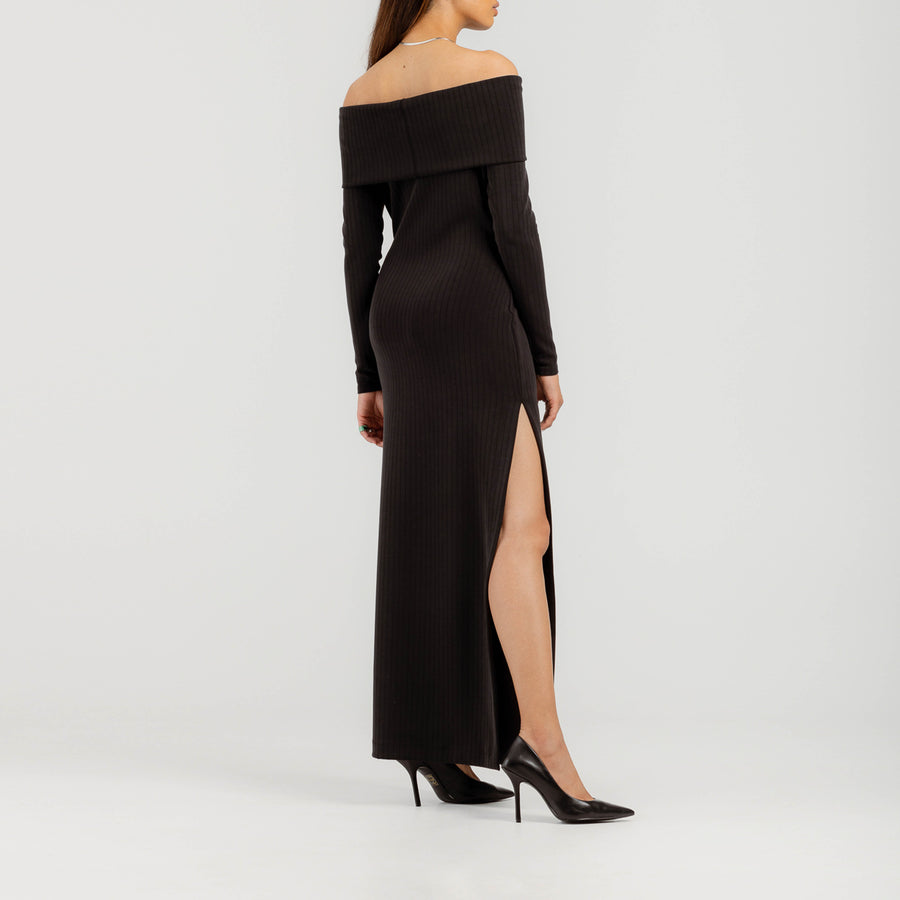 Black Tencel Knit Serena Dress
