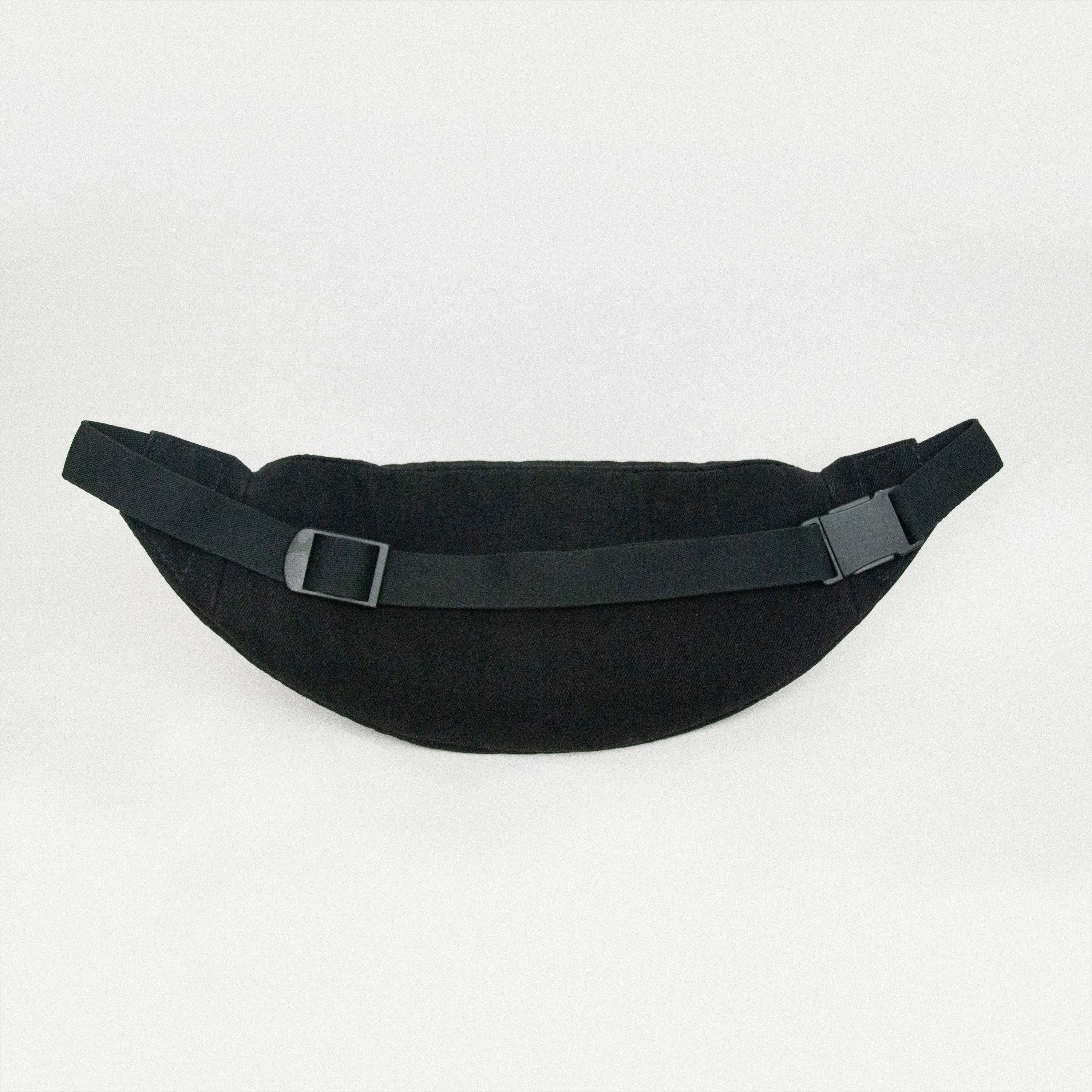 Black Denim Belt Bag