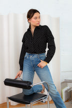 Black & White Polkadot Claire Shirt